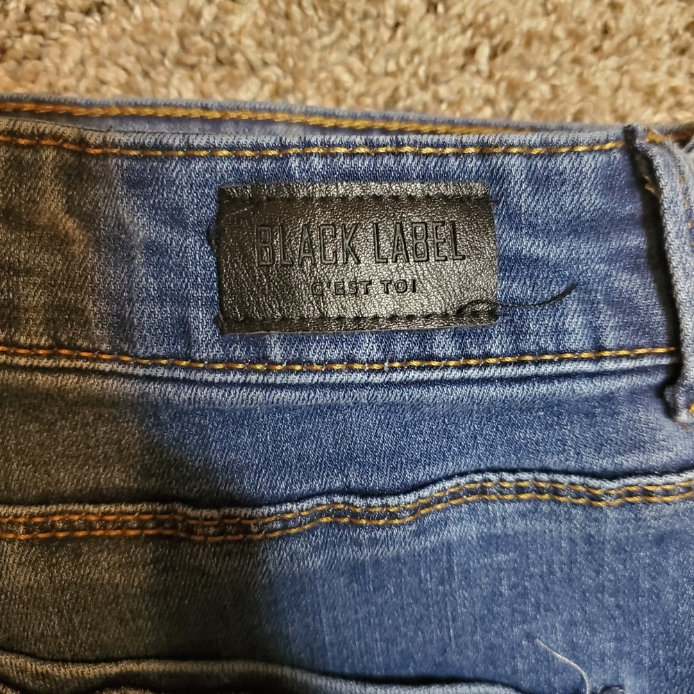 Black Label C'est Toi Blue Jean Shorts Medium Wash Casual - Picture 4 of 5